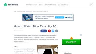 How to Watch DirecTV on My PC | Techwalla.com