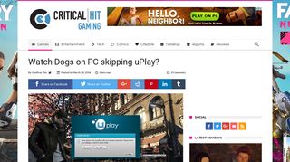 Watch Dogs on PC skipping uPlay? - Critical Hit