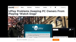 UPlay Problems Keeping PC Owners From Playing 'Watch Dogs ...