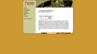 Watchable Wildlife - Newsletter Sign-Up