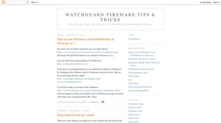 Watchguard Fireware Tips & Tricks