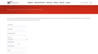 Request Access to Partner Portal | WatchGuard Technologies