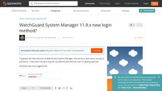 [SOLVED] WatchGuard System Manager 11.9.x new login method ...