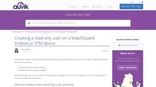 Creating a read-only user on a WatchGuard Firebox or XTM device ...