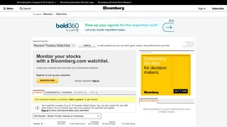 Watchlist - Bloomberg