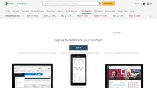 Portfolio manager and stock watchlist - MSN Money - MSN.com