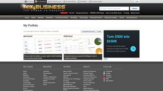 Stock Portfolio and Watchlist Login - FOX Business