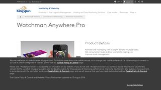 Watchman Anywhere Pro | Tank Monitoring | Kingspan | USA