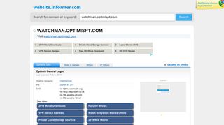 watchman.optimispt.com at WI. Optimis Central Login - Website Informer