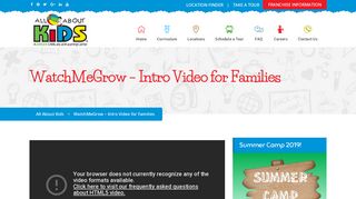WatchMeGrow – Intro Video for Families - All About Kids