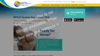 Water and Power Community Credit Union: Vacation Sweepstakes