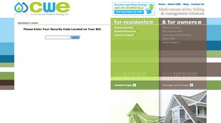 Resident Login - Commercial Water & Energy Co.