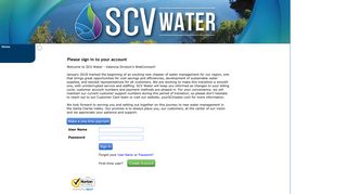 Valencia Water Company - WebConnect - Valencia Water Division