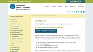 Pay My Bill - SouthWest Water Company