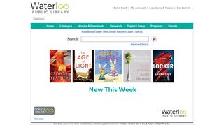 Waterloo Public Library - Kitchener Public Library Catalogue