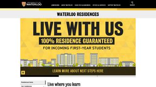 Home | Waterloo Residences | University of Waterloo