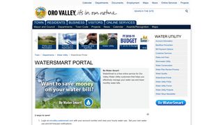 WaterSmart Portal | Oro Valley