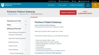 Partners Patient Gateway | Newton-Wellesley Hospital