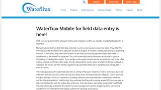 WaterTrax Mobile for field data entry is here! — WaterTrax