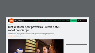 IBM Watson now powers a Hilton hotel robot concierge | Ars Technica