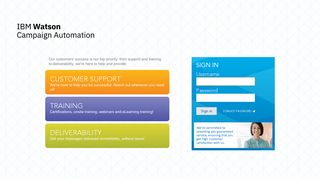IBM Watson Campaign Automation | Support Portal | Login