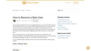 How to Become a Beta User – Help Center - Wattpad Support