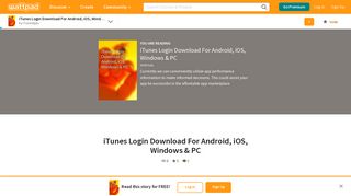 iTunes Login Download For Android, iOS, Windows & PC - Wattpad