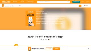 Account Guides - How do I fix most problems on the app? - Wattpad