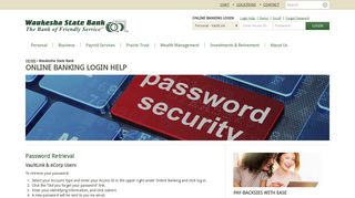 Online Banking Login Help | Waukesha State Bank