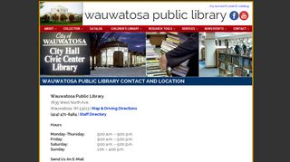 Wauwatosa Public Library Contact and Location | Wauwatosa Public ...