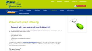 Wavenet Online Banking - Wave Federal Credit Union