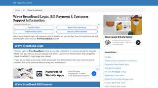 Wave Broadband Login, Bill Payment & Customer Support Information