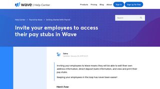 Invite your employees to access their pay stubs in Wave – Help Center