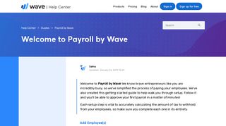 Welcome to Payroll by Wave – Help Center