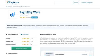 Payroll by Wave Reviews and Pricing - 2019 - Capterra