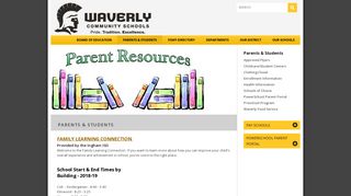 Parents & Students - Home - Waverly Community Schools