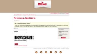 Returning Applicants -Wawa - kronostm.com