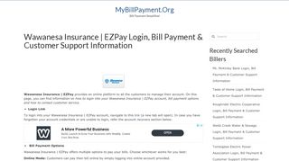 Wawanesa Insurance | EZPay Login, Bill Payment & Customer ...