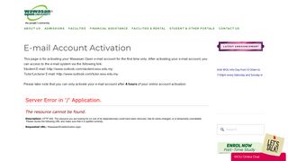 Email Activation — Home - Wawasan Open University