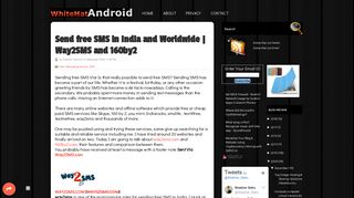 Send free SMS in India and Worldwide | Way2SMS and 160by2