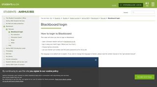 Blackboard login - For Studerende - Aarhus Universitet