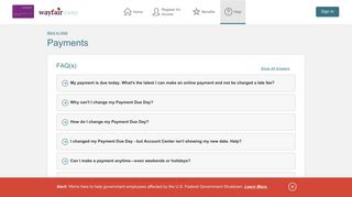 Wayfair Credit Card Program - Payments - Comenity