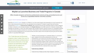 Wayfair.ca Launches Business and Trade Programs in Canada ...