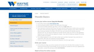 Moodle Basics - Wayne Community College | Goldsboro, NC