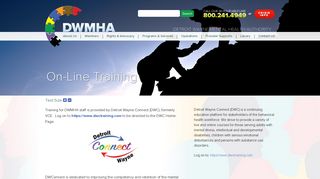 Detroit Wayne Mental Health Authority :: On-Line Training