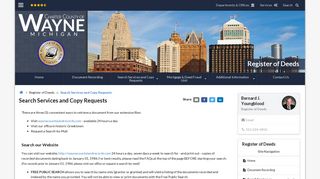 Search Services and Copy Requests | Register of ... - Wayne County