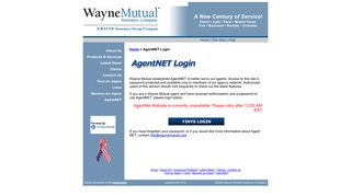 Wayne Mutual AgentNET Login