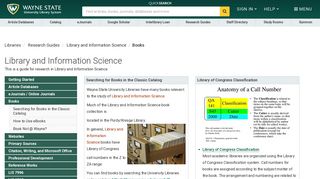 Books - Library and Information Science - Research Guides at Wayne ...