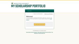 Sign In - Wayne State University Scholarships