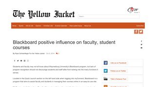 Blackboard positive influence on faculty, student courses | Yellow ...